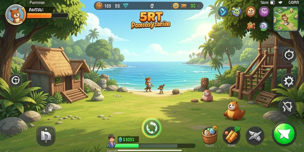 Screenshot gameplay 5RT menampilkan aksi seru dan warna yang cerah.