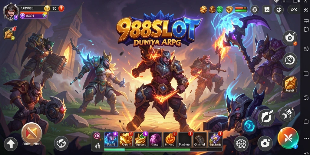 Tampilan memukau saat bertarung di dunia ARPG 988SLOT.