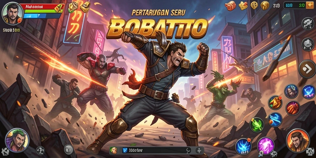 Tampilan gameplay BOBATOTO yang seru dan mendebarkan.