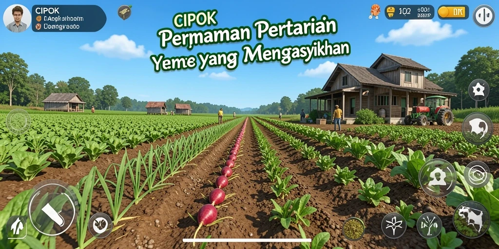 Tampilan gameplay menakjubkan dari permainan pertanian CIPOK.