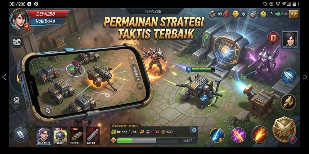 Tangkapan layar gameplay DEWI288 yang menampilkan aksi strategi mendebarkan.