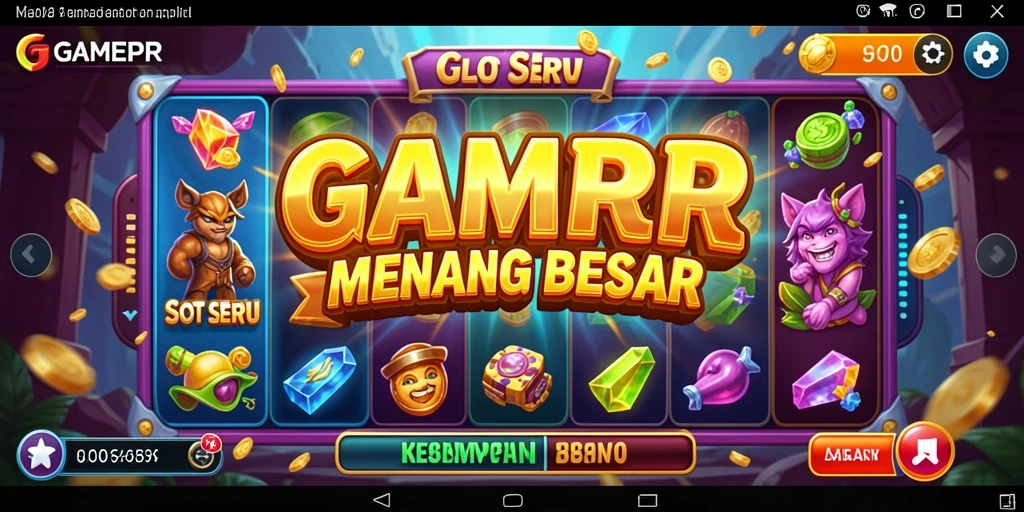 Screenshot utama GAMERP menampilkan gameplay slot yang seru dan menghibur.