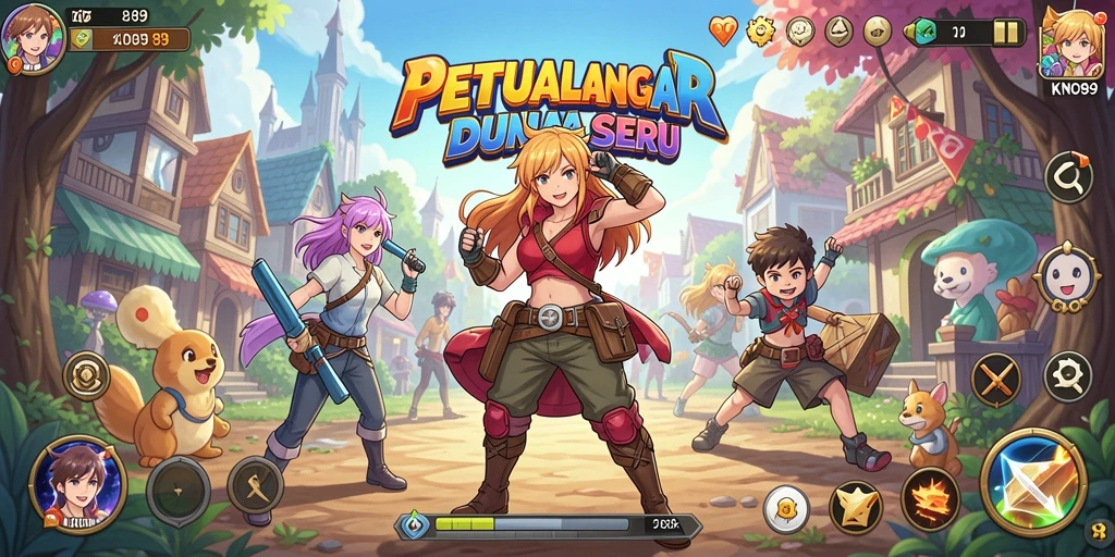 Tampilan gameplay seru dalam dunia anime yang menakjubkan.