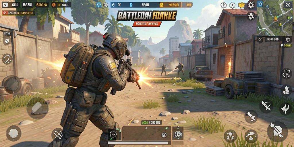 Tampilan gameplay menegangkan dari R6R6 di arena pertempuran.