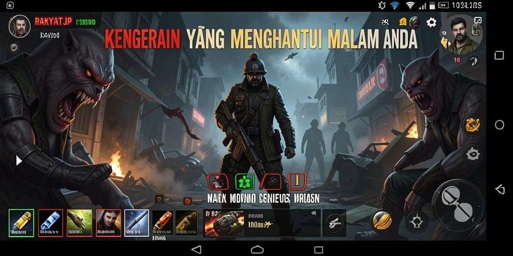 Gameplay RAKYATJP yang menegangkan dan mencekam.