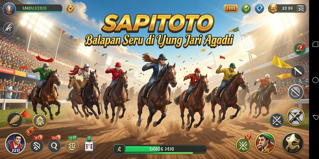 Screenshot SAPITOTO menampilkan aksi balap yang seru dan mendebarkan.