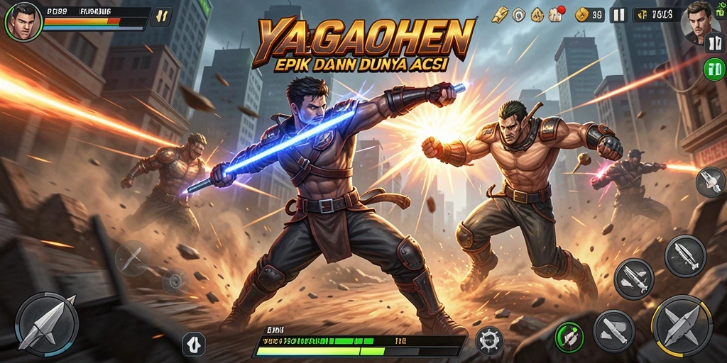 Tampilan seru dari pertarungan dalam YAGAOHEN.
